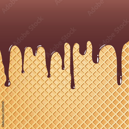 chocolate on wafer