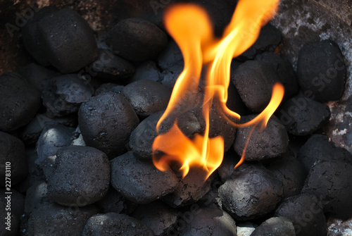 Grillfeuer photo