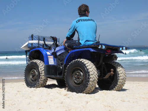 Bondi Beach Lifeguard on Beach Buggy
