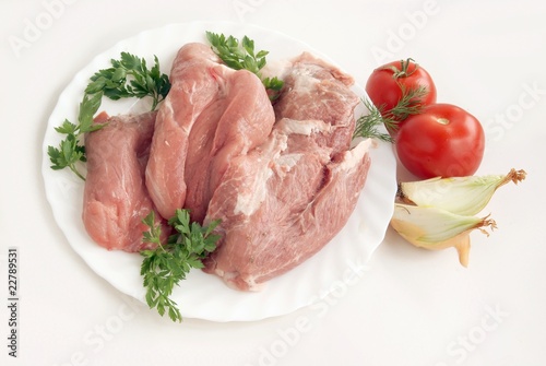 pork scapular raw meat