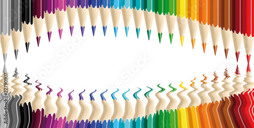 crayons arc en ciel