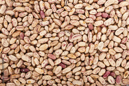 Fotografie Pinto beans or mottled beans in a background
