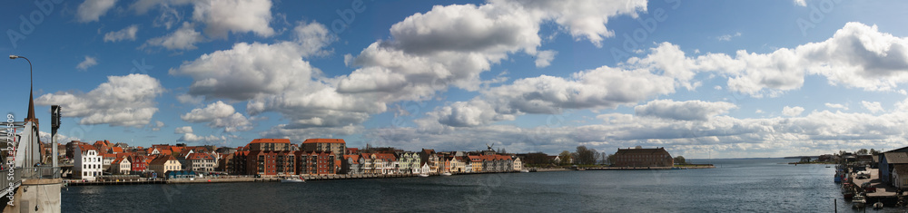 Panorama of danish town Sønderborg (Sonderburg)