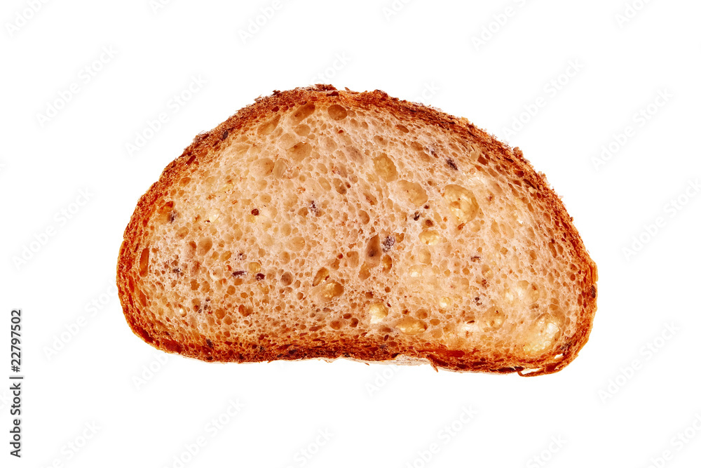 Slice of wheat bread isolated over white background. Slice of wheat bread isolated over white background.