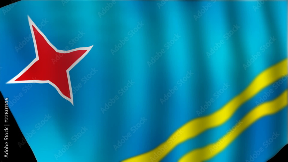 Aruba - waving flag detail
