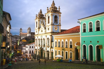 Fototapete Brasilien Kirche Rosario dos Pretos in Salvador  © snaptitude