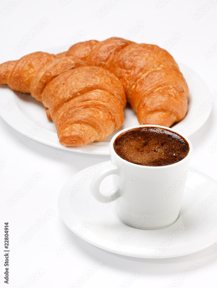 coffee and croissant coffee and croissant