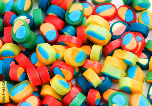 Background made of colourful sweets photo