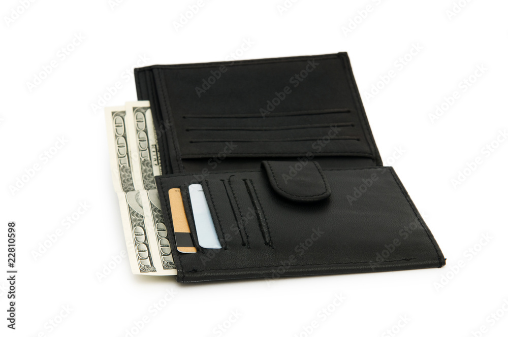 Wallet isolated on the white background