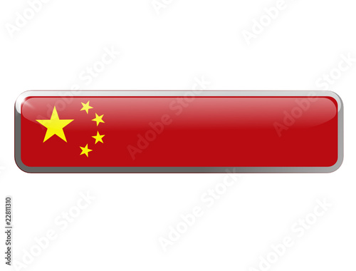 bouton web ou vignette drapeau de la chine design