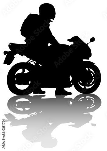 Motorcyclist on sport