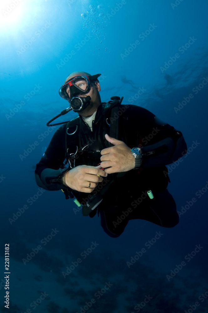 scuba diver portrait scuba diver portrait