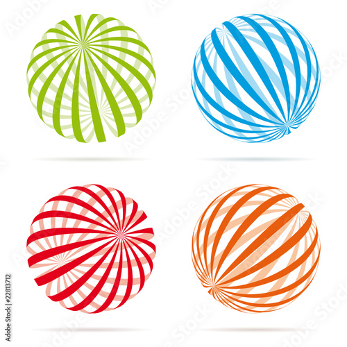 Striped globes