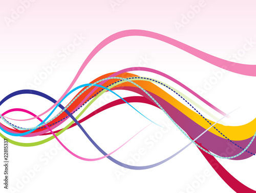 abstract colorful rainbow line wave