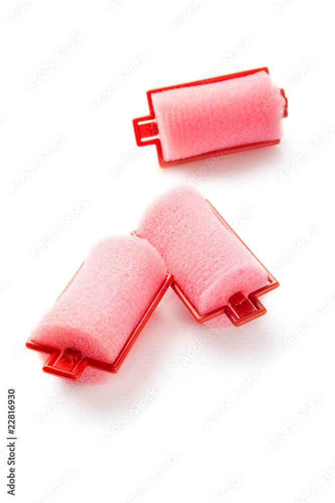 Obraz premium Hair rollers isolated on white