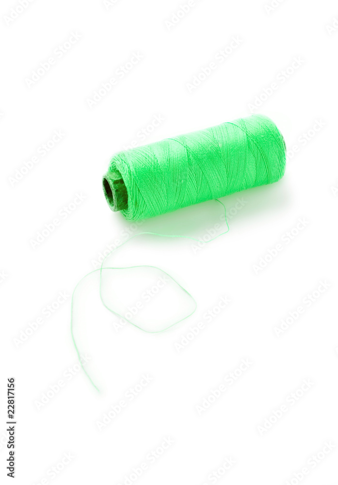 Thread isolated on the white backgrou