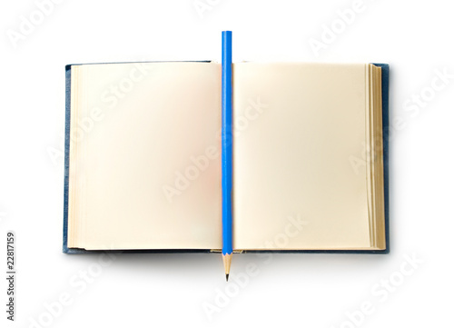 Wallpaper Mural Book with pencil isolated on white Torontodigital.ca