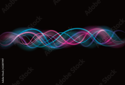 Blurry colorful light effect wave background
