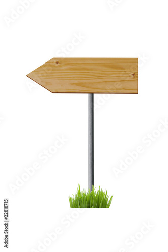 Holzschild, Wegweiser