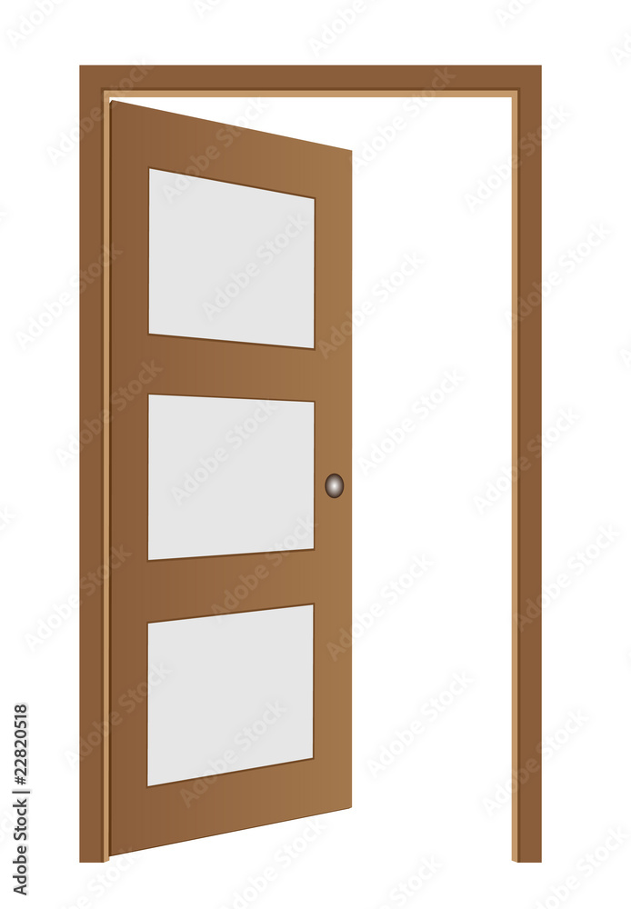 brown opened door, vector brown opened door, vector