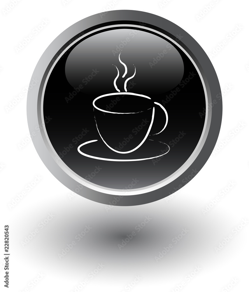 black coffee icon, vector black coffee icon, vector
