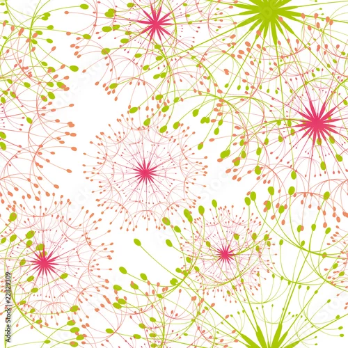 Tapety Abstrakcjonistycznego dandelion bezszwowy deseniowy tło