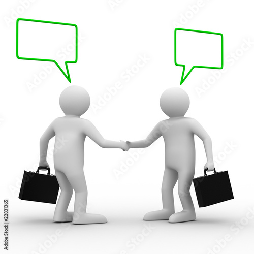 Handshake. Meeting two busi...