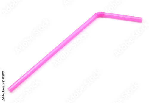 Pink Bendy Straw