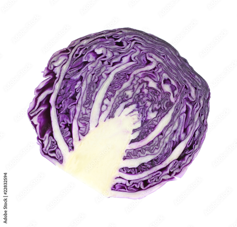 Red cabbage cut in half Red cabbage cut in half