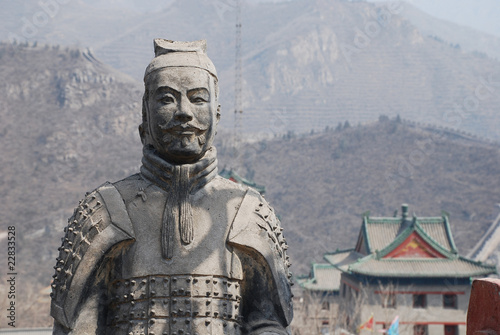 famous ancient soldiers on Great Wall(China)
