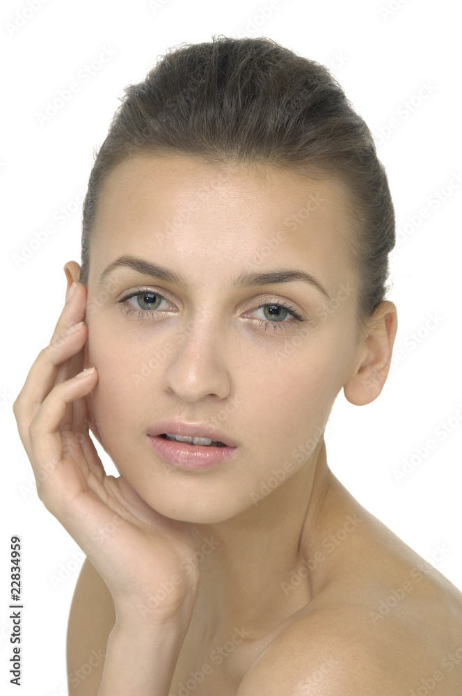 Fashion woman with health skin of face Fashion woman with health skin of face