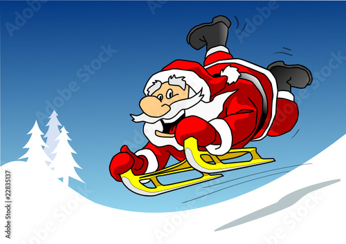 santa flying bob square