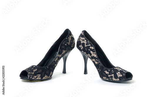 Fashion black high heel shoes