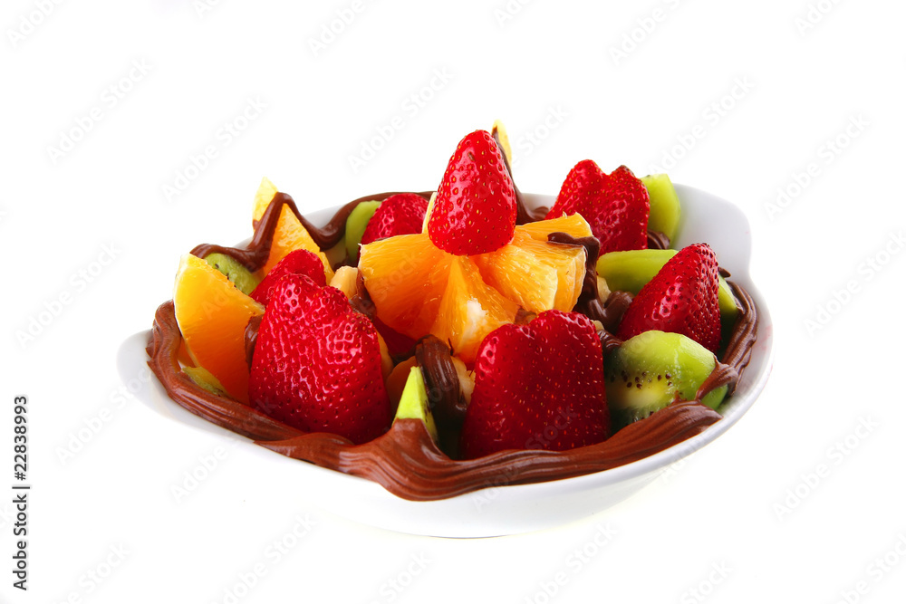 hot chocolate and fruits hot chocolate and fruits