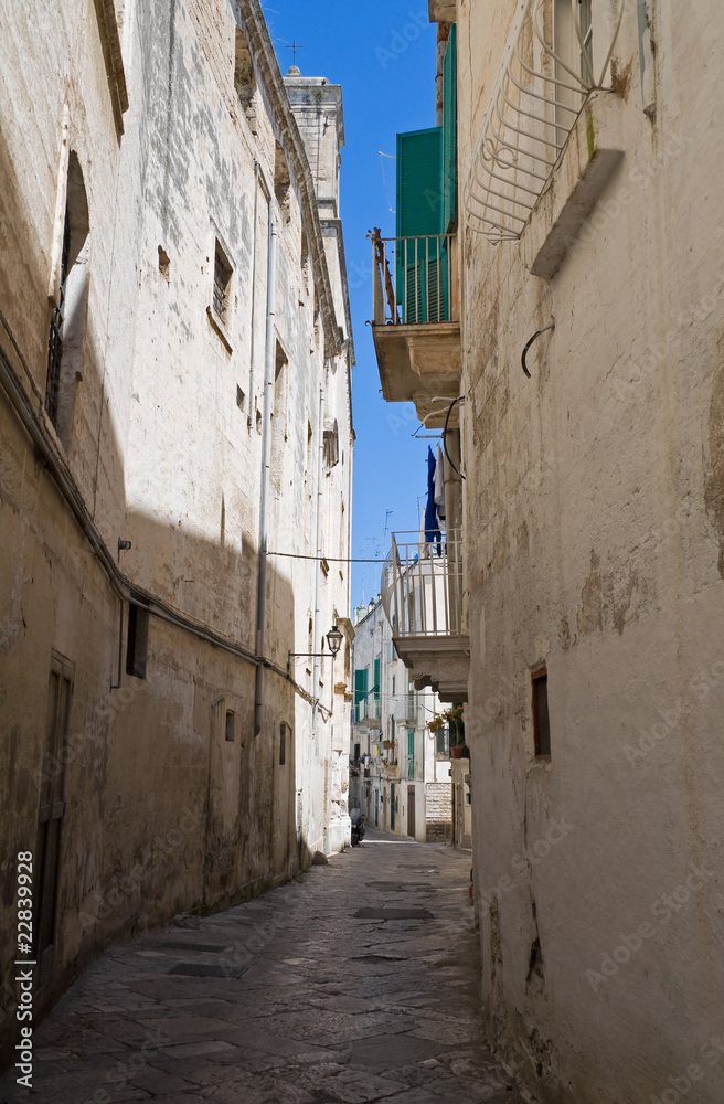 Alley in Monopoli Oldtown. Apulia.