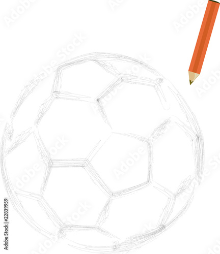 a ball is drawn by a pencil