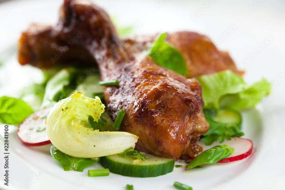 Roast chicken with fresh vegetables and herbs Roast chicken with fresh vegetables and herbs