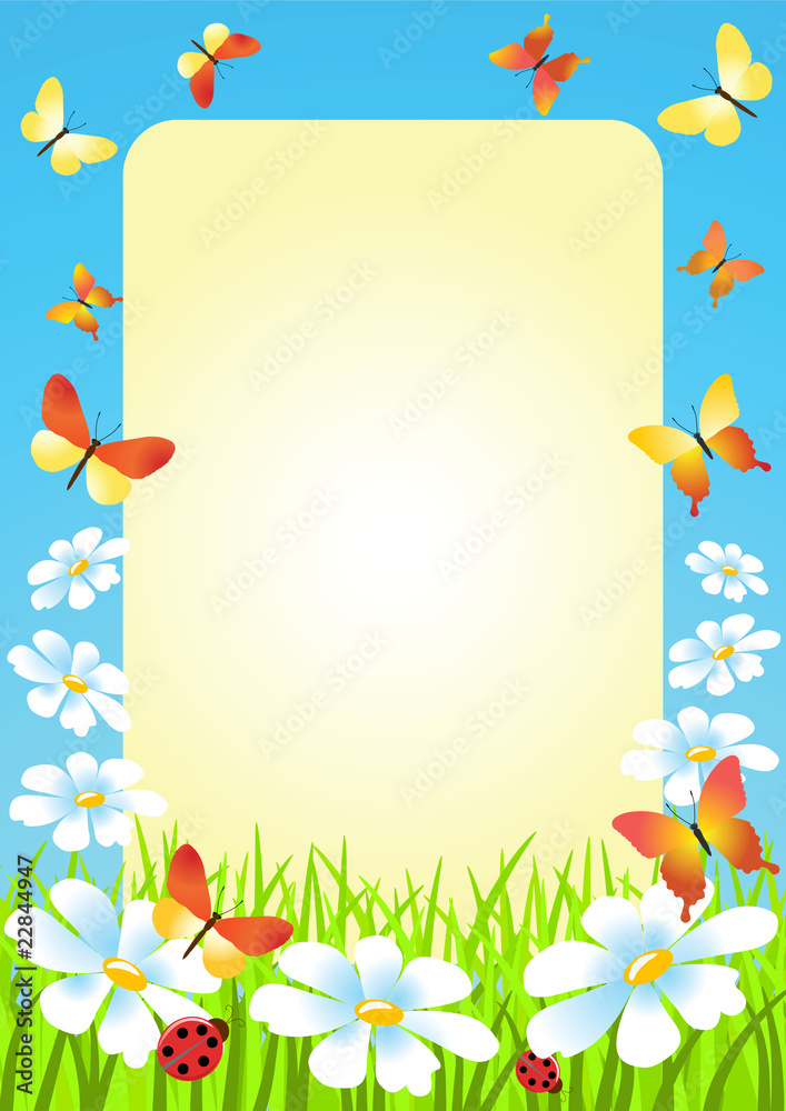 Obraz premium Meadow. Photoframe.