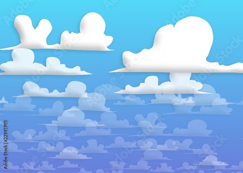 dégradé de nuages sur ciel bleu