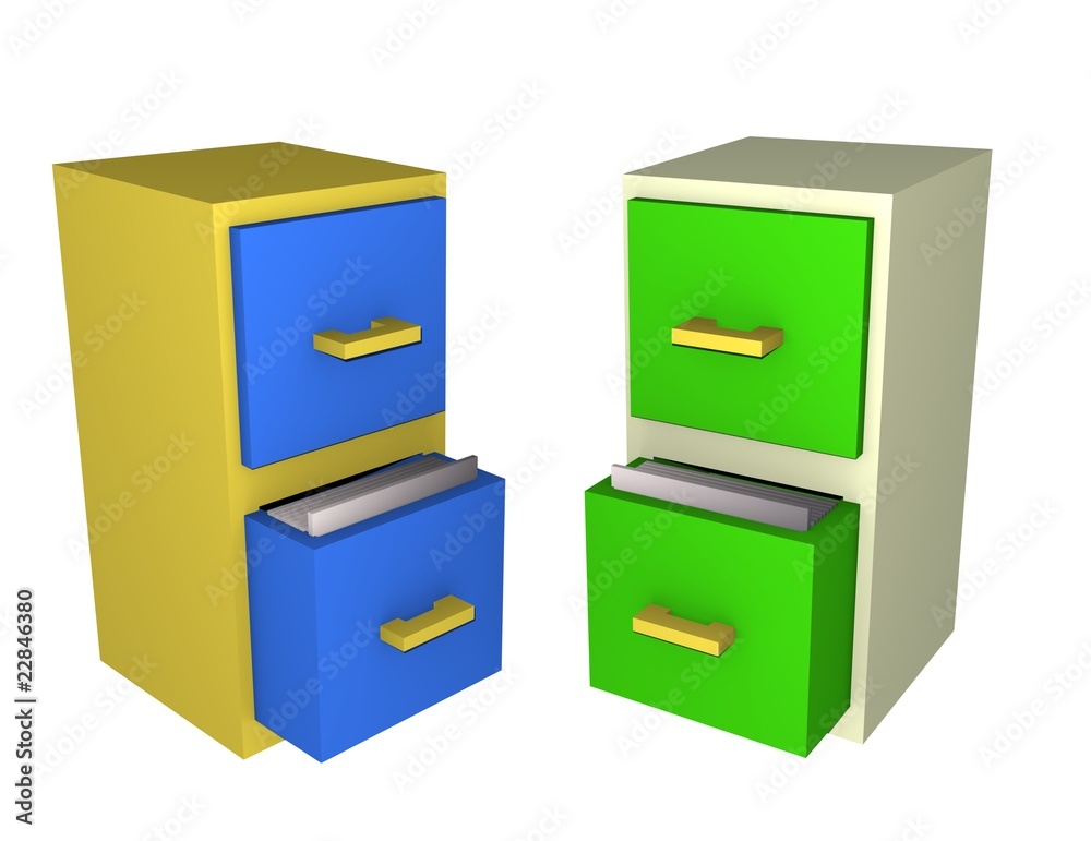 Aktenschränke abstrakt 3d Aktenschränke abstrakt 3d