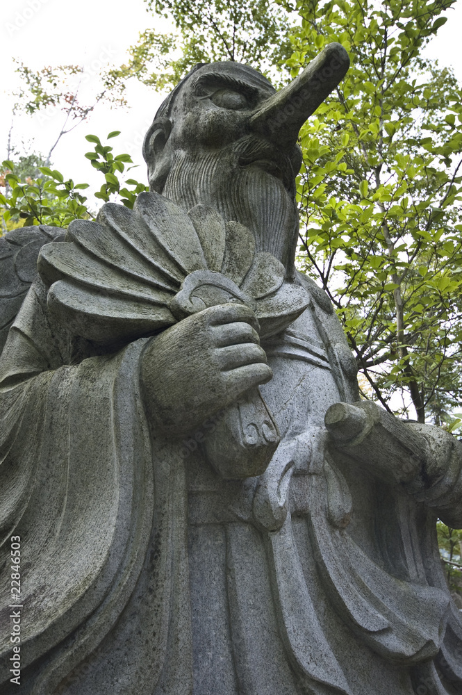 Naklejka premium Statua con Nasone