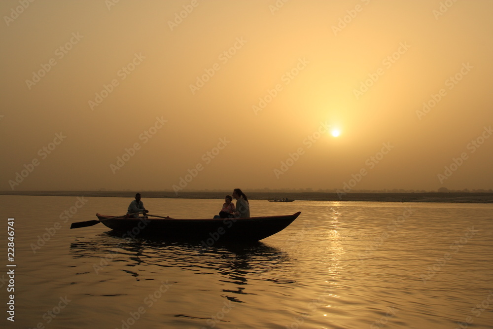Sunrise on the Ganges River, India