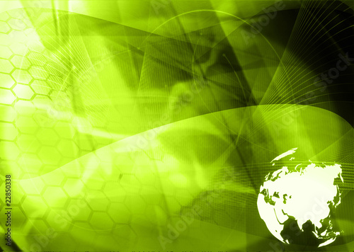 Asia map technology-style artwork.