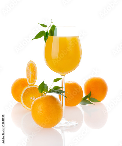Orange with orange juice