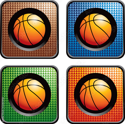 basketball colored checkered web icons © Russ Allen
