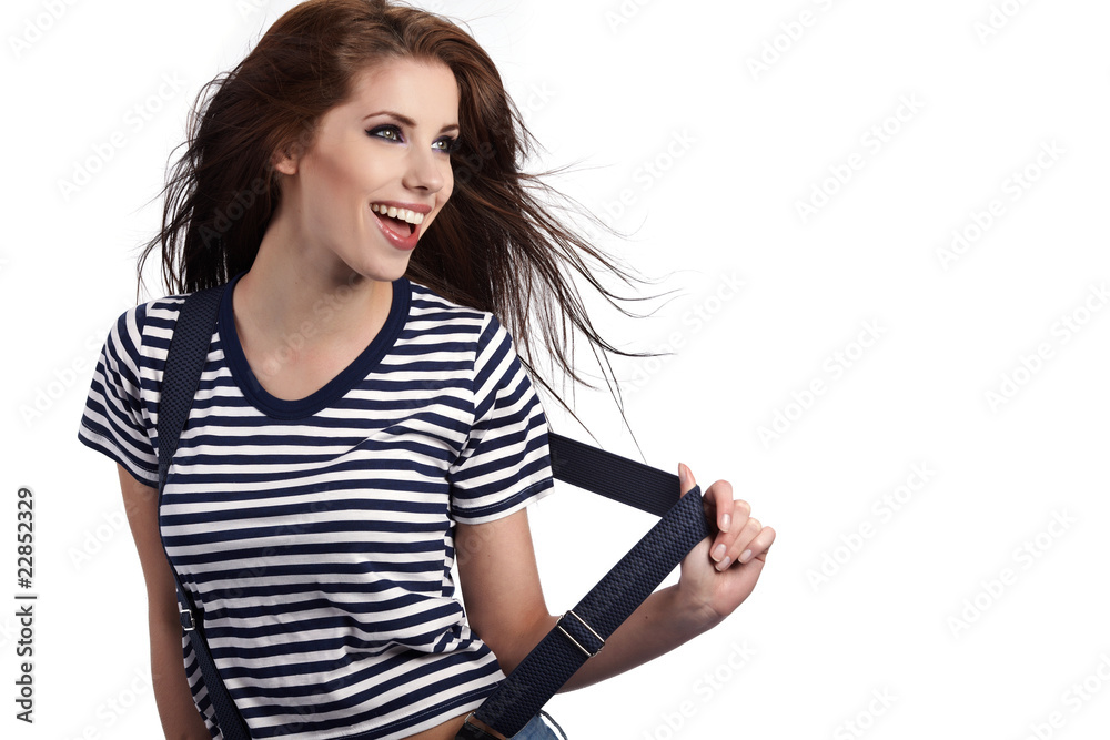Smiling young woman isolated on white background Smiling young woman isolated on white background