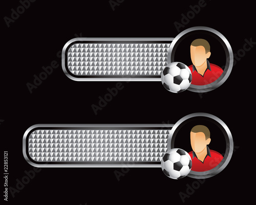 soccer player silver checkered tabs
