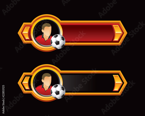 soccer player red and black arrows