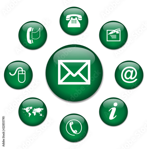 CONTACT web buttons (e-mail business us details online)