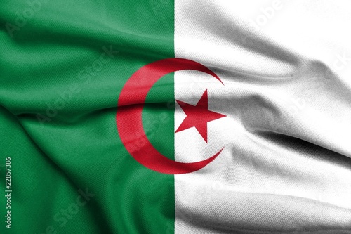 3D Flag of Algeria satin